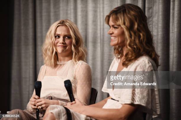 Actresses Maddie Hasson and Missi Pyle attend the SAG-AFTRA Foundation Conversations screening of "Impulse" at the SAG-AFTRA Foundation Screening...