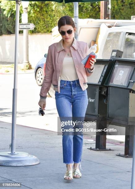 Lucy Hale is seen on June 19, 2018 in Los Angeles, California.