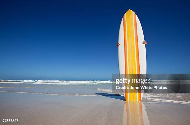 retro surfboard eyre peninsula - surfboard stock pictures, royalty-free photos & images