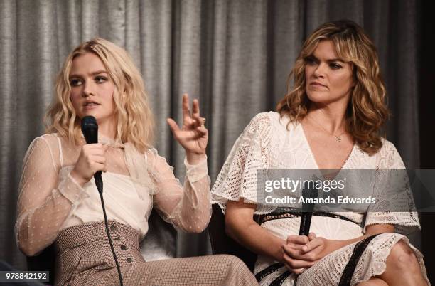 Actresses Maddie Hasson and Missi Pyle attend the SAG-AFTRA Foundation Conversations screening of "Impulse" at the SAG-AFTRA Foundation Screening...