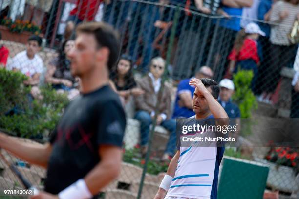 Daniele Bracciali during match between Facundo Bagnis /Ariel Behar and Andrea Arnaboldi/Daniele Bracciali during day 4 at the Internazionali di...