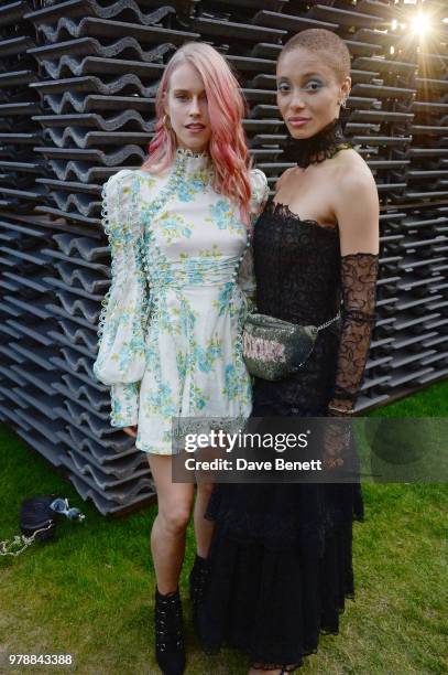 Lady Mary Charteris and Adwoa Aboah attend the annual summer party in partnership with Chanel at The Serpentine Pavilion on June 19, 2018 in London,...