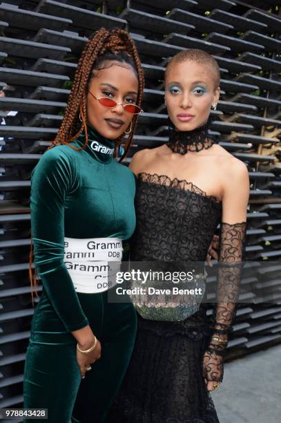 And Adwoa Aboah attend the annual summer party in partnership with Chanel at The Serpentine Pavilion on June 19, 2018 in London, England.