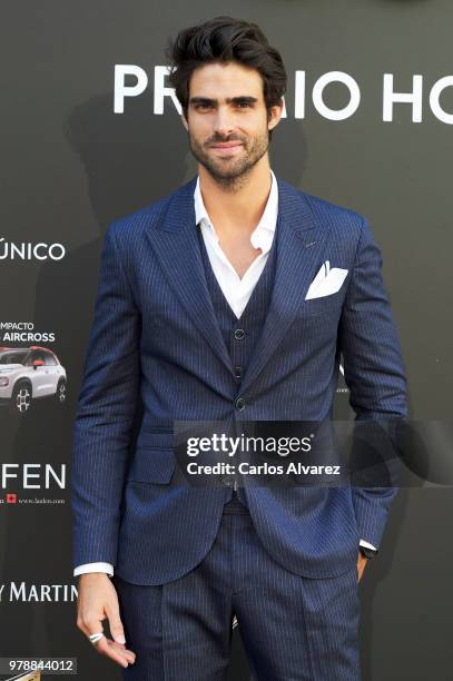 Model Juan Betancourt attends 'Hombre Unico' award 2018 at the Santo Mauro Hotel on June 19, 2018 in Madrid, Spain.