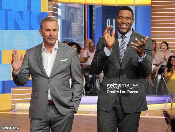 Kevin Costner is a guest on "Good Morning America," on Tuesday, June 19, 2018 airing on the Walt Disney Television via Getty Images Television...