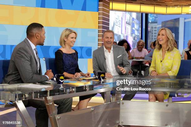 Kevin Costner is a guest on "Good Morning America," on Tuesday, June 19, 2018 airing on the Walt Disney Television via Getty Images Television...