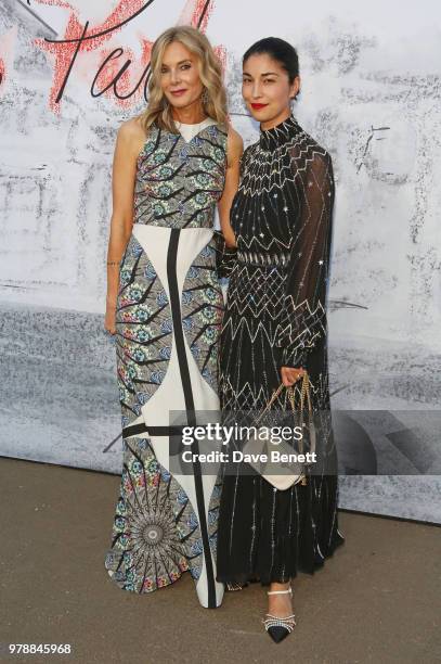 Kim Hersov and Caroline Issa attend the Serpentine Summper Party 2018 at The Serpentine Gallery on June 19, 2018 in London, England.