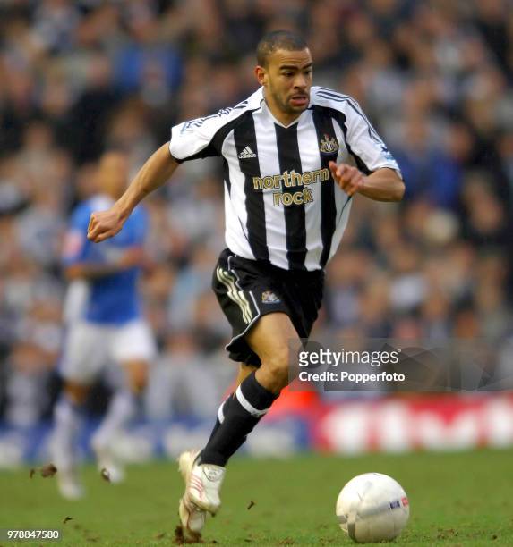 Kieron Dyer of Newcastle United in action during the FA Cup 3rd Round match between Birmingham City and Newcastle United at St. Andrew's in...