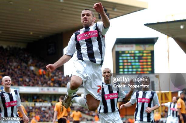 Kevin Phillips of West Bromwich Albion celebrates after scoring Albion's second goal during the FA Cup 4th Round match between Wolverhampton...