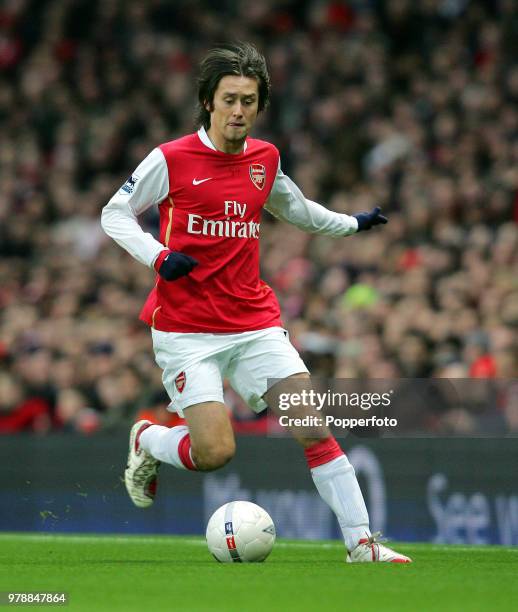 Tomas Rosicky of Arsenal in action during the FA Cup 4th Round match between Arsenal and Bolton Wanderers at Emirates Stadium in London on January...