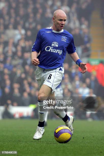 Andy Johnson of Everton in action during the Barclays Premiership match between Liverpool and Everton at Anfield in Liverpool on February 3, 2007....