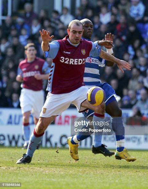 Gavin McCann of Aston Villa in action during the Barclays Premiership match between Reading and Aston Villa at the Madejski Stadium in Reading on...