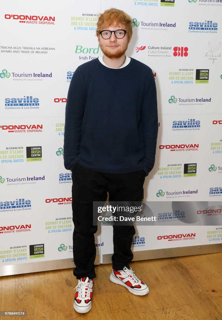 "An Evening With Dermot O'Leary Presents...Ed Sheeran At The London Irish Centre" - VIP Arrivals