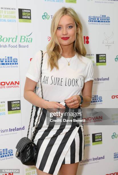 Laura Whitmore attends "An Evening With Dermot O'Leary Presents...Ed Sheeran At The London Irish Centre" on June 19, 2018 in London, England.