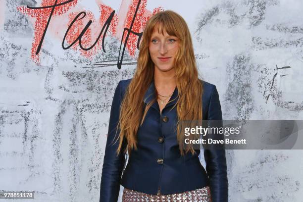 Molly Goddard attends the Serpentine Summper Party 2018 at The Serpentine Gallery on June 19, 2018 in London, England.
