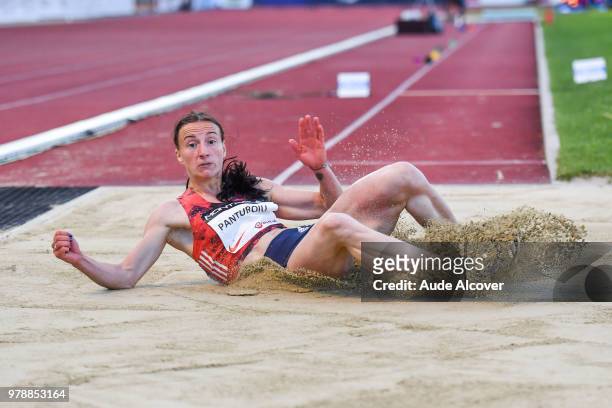 Andreea Panturoiu competes in long jump during the meeting of Montreuil on June 19, 2018 in Montreuil, France.