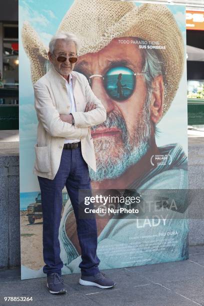 The actor Jose Sacristan poses during the presentation of the film FORMENTERA LADY in Madrid. Spain. June 19, 2018