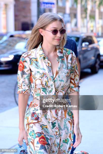 Gigi Hadid seen out and about in Manhattan on June 19, 2018 in New York City.