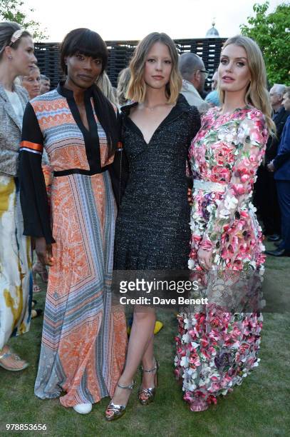 Lorraine Pascale, Mia Goth and Lady Kitty Spencer attend the annual summer party in partnership with Chanel at The Serpentine Pavilion on June 19,...