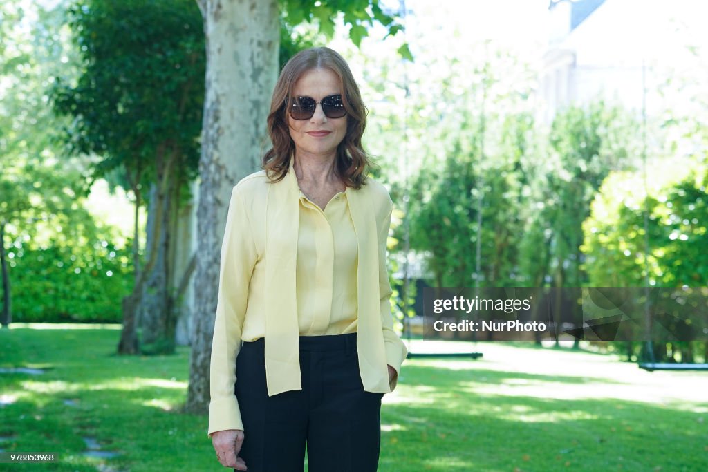 French actress Isabelle Huppert attends the Prix Diálogo 2018 awards
