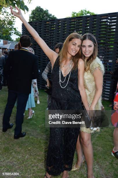 Yasmin Le Bon and Amber Le Bon attend the annual summer party in partnership with Chanel at The Serpentine Pavilion on June 19, 2018 in London,...