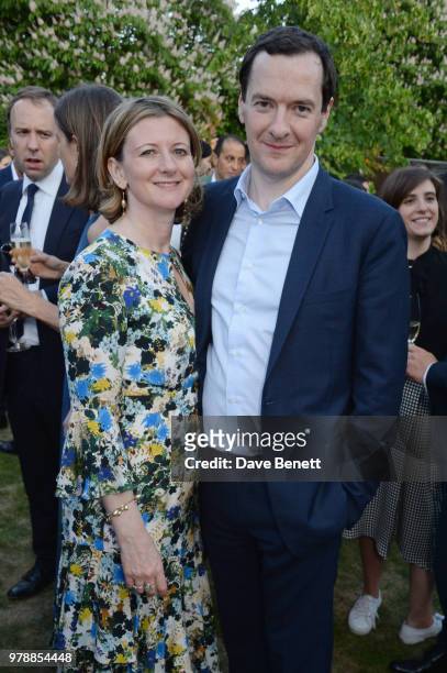 Frances Osborne and George Osborne attend the annual summer party in partnership with Chanel at The Serpentine Pavilion on June 19, 2018 in London,...