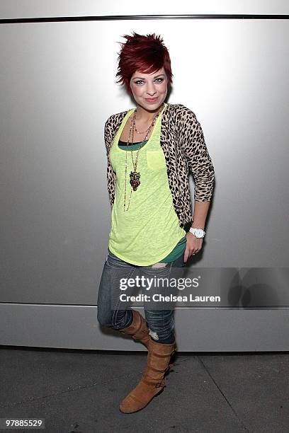 Singer Lacey Brown attends the Nokia Plaza L.A. LIVE event on March 19, 2010 in Los Angeles, California.