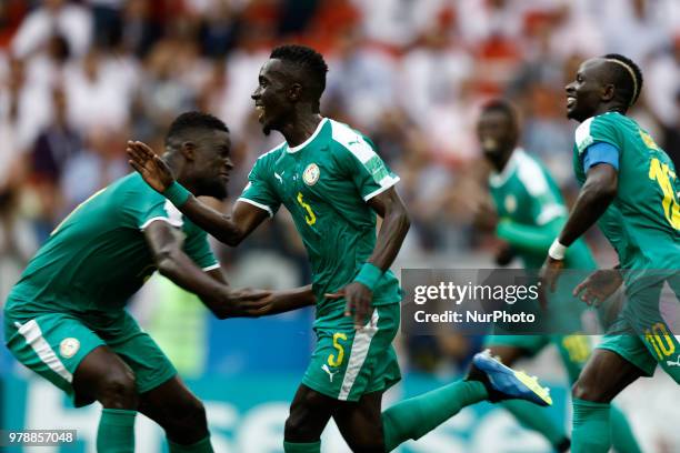 Idrissa Gana Gueye, during the 2018 FIFA World Cup Russia group H match between Poland and Senegal at Spartak Stadium on June 19, 2018 in Moscow,...