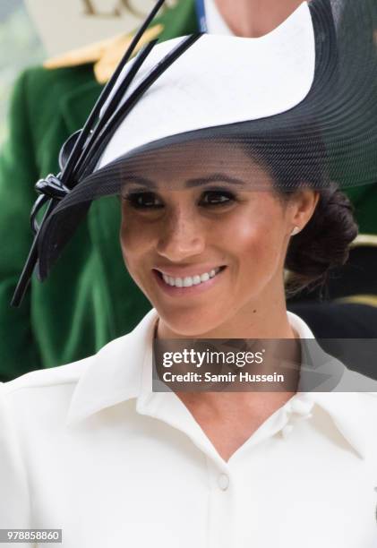 Meghan, Duchess of Sussex attends Royal Ascot Day 1 at Ascot Racecourse on June 19, 2018 in Ascot, United Kingdom.