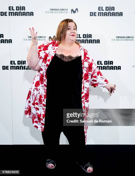 Itziar Castro attends 'El Dia de Manana' Madrid Premiere on June 19, 2018 in Madrid, Spain.