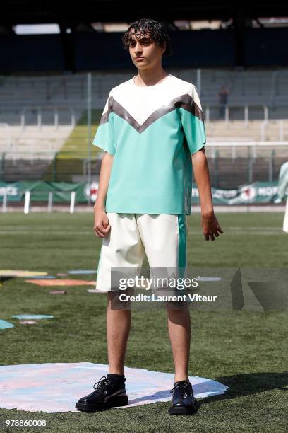 Model walks the runway during the Arthur Avellano Menswear Spring/Summer 2019 show as part of Paris Fashion Week on June 19, 2018 in Paris, France.