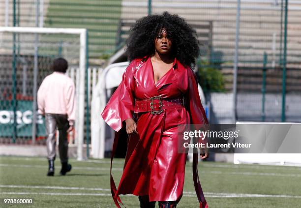 Model walks the runway during the Arthur Avellano Menswear Spring/Summer 2019 show as part of Paris Fashion Week on June 19, 2018 in Paris, France.