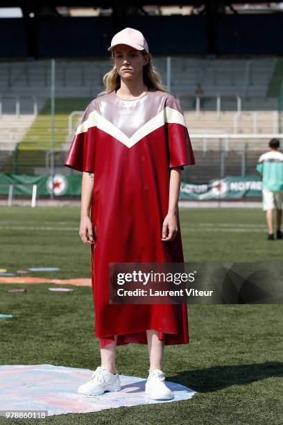 Model walks the runway during the Arthur Avellano Menswear Spring/Summer 2019 show as part of Paris Fashion Week on June 19, 2018 in Paris, France.