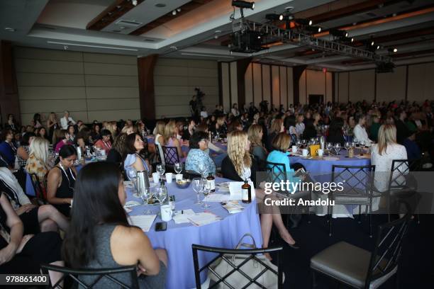 Women attend Forbes Women's Summit 2018 in New York, United States on June 19, 2018.