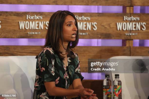 Shivani Siroya, Founder & Chief Executive Officer, Tala speaks at Forbes Women's Summit 2018 in New York, United States on June 19, 2018.