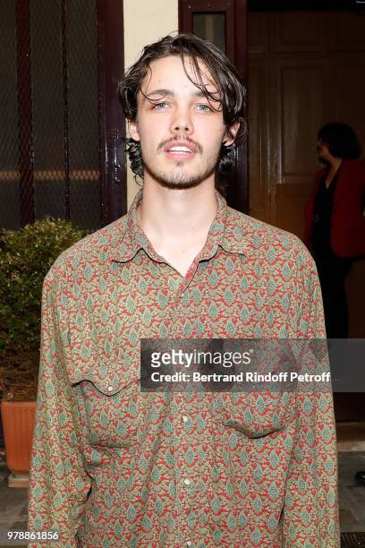Actor Louis le Barazer of the Piece "Pourvu qu'il soit heureux"; wich will be played from September 13, 2018; poses during the Presentation of...