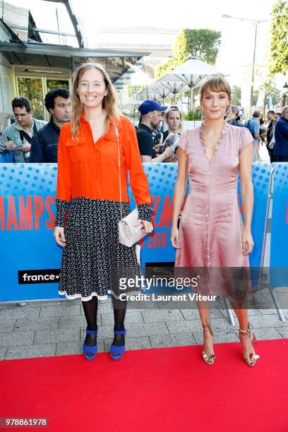 Actress Isild Le Besco and Actress Ana Girardot attend Closing Ceremony during 7th Champs Elysees Film Festival at Publicis Cinema on June 19, 2018...