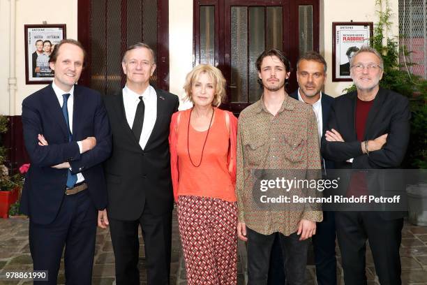 Co-owners of the Theatre Antoine, Laurent Ruquier and Jean-Marc Dumontet , actors Fanny Cottencon , Francis Huster , Louis le Barazer and stage...