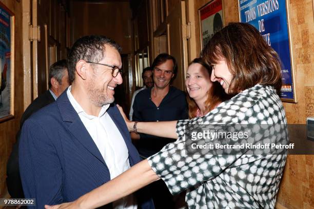 Actor Dany Boon, autor Sebastien Thiery and actress Valerie Bonneton of the Piece "Huit euros de l'heure"; wich will be played from January 11, 2018...