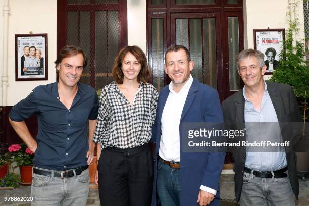 Autor Sebastien Thiery, actors Valerie Bonneton, Dany Boon and stage director Stephane Hillel of the Piece "Huit euros de l'heure"; wich will be...