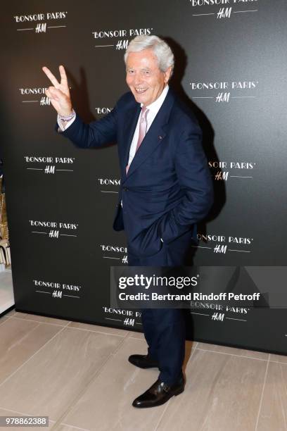 Chairman of the Board of Galeries Lafayette Group, Philippe Houze attends the H&M Flaship Opening Party as part of Paris Fashion Week on June 19,...