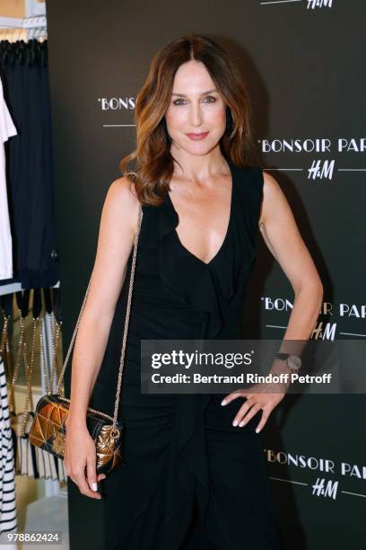 Actress Elsa Zylberstein attends the H&M Flaship Opening Party as part of Paris Fashion Week on June 19, 2018 in Paris, France.