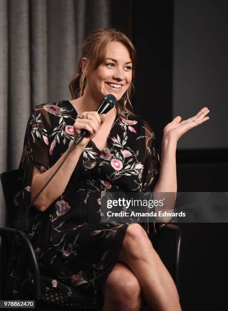 Actress Yvonne Strahovski attends the SAG-AFTRA Foundation Conversations screening and Q&A of "The Handmaid's Tale" at the SAG-AFTRA Foundation...