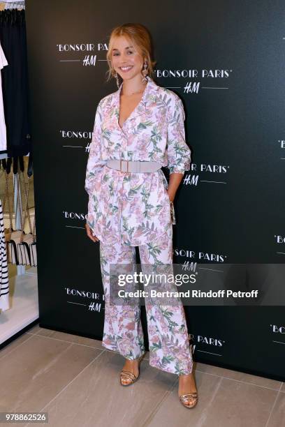 Actress Alice Isaaz attends the H&M Flaship Opening Party as part of Paris Fashion Week on June 19, 2018 in Paris, France.