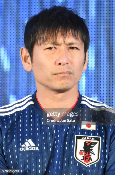 Koji Nakata attends the public viewing event for Colombia vs Japan match of the 2018 FIFA World Cup Russia on June 19, 2018 in Tokyo, Japan.