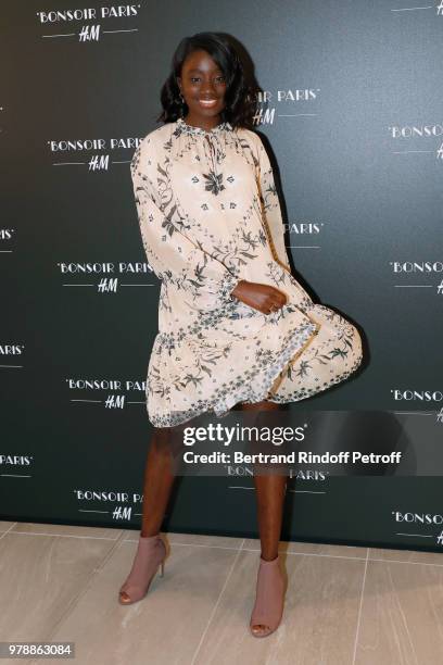 Actress Karidja Toure attends the H&M Flaship Opening Party as part of Paris Fashion Week on June 19, 2018 in Paris, France.