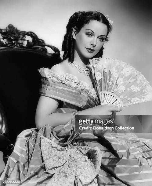 Actoress Hedy Lamarr in a scene from the movie "Copper Canyon" which was released on November 15, 1950.