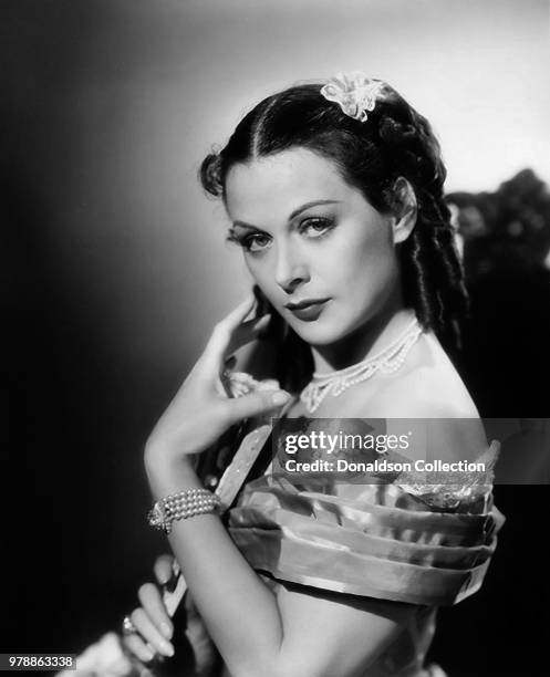 Actoress Hedy Lamarr in a scene from the movie "Copper Canyon" which was released on November 15, 1950.