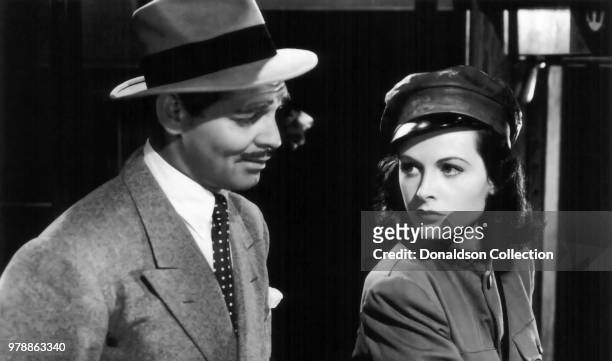 Actoress Hedy Lamarr and Clark Gable in a scene from the movie "Comrade X" which was released on December 13, 1940.