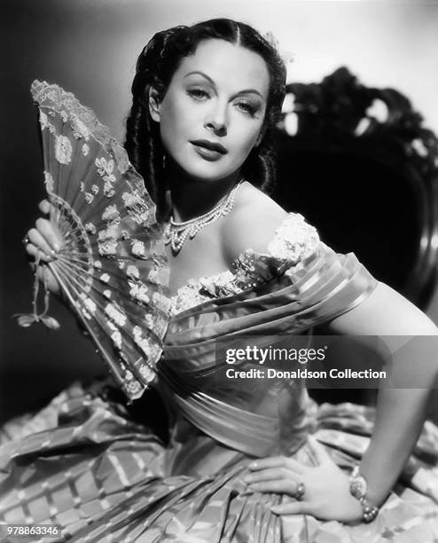 Actoress Hedy Lamarr in a scene from the movie "Copper Canyon" which was released on November 15, 1950.